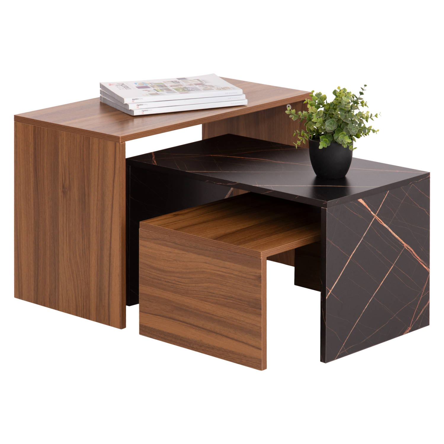 Intrahome ΤΡΑΠΕΖΙ ΣΑΛΟΝΙΟΥ ΣΕΤ 3ΤΜΧ SCASABLANCAINCASABLANCALTCASABLANCAIE-EUGENIE .12 ΜΕΛΑΜΙΝΗ ΚΑΡΥΔΙ-ΜΑΥΡΟ ΜΑΡΜΑΡΟ 65x35x45Υεκ intraho-1646774