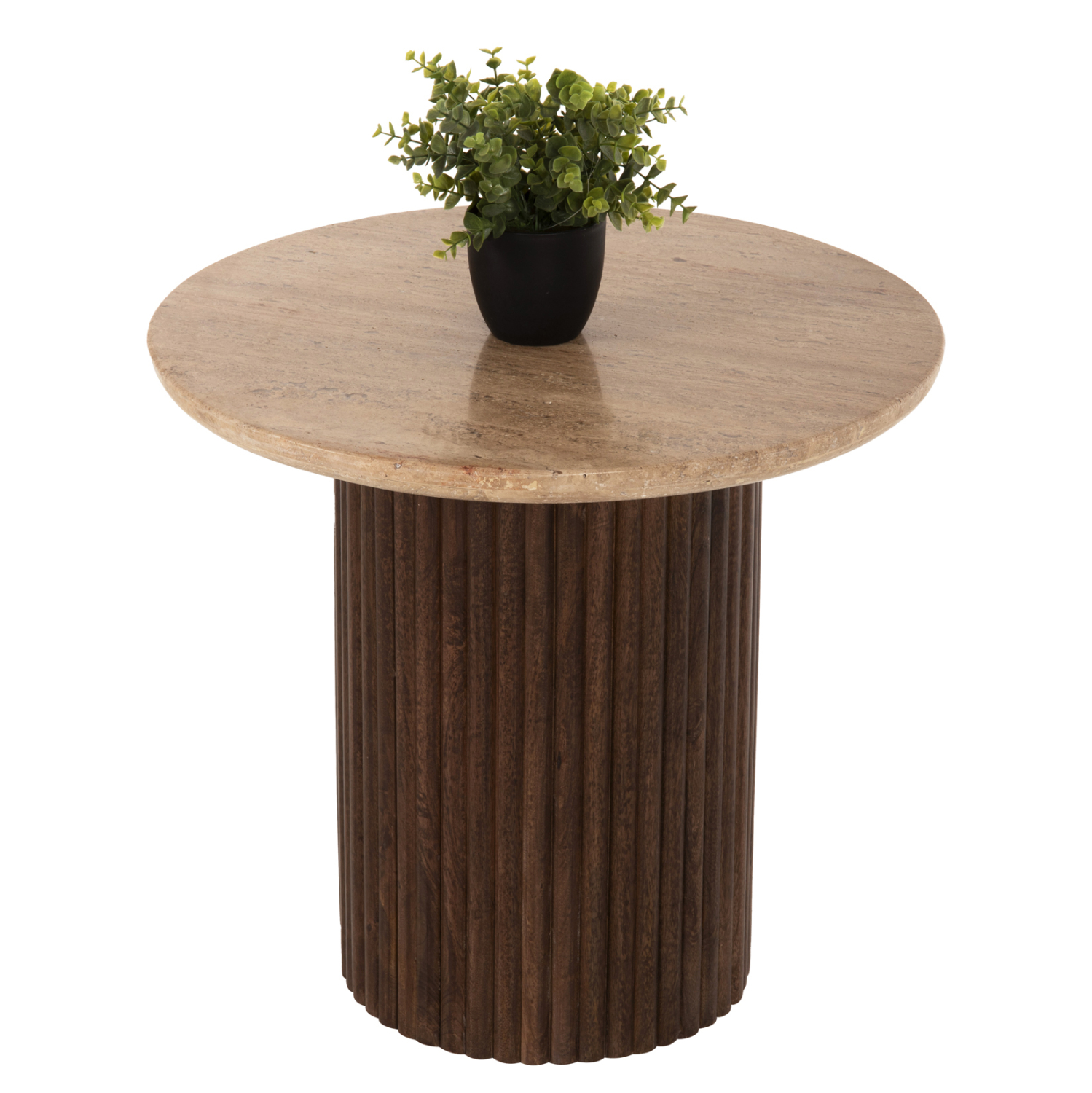 Intrahome ΤΡΑΠΕΖΙ ΣΑΛΟΝΙΟΥ ΣΤΡΟΓΓΥΛΟ GUPINGCASABLANCALTCASABLANCAIONS ΜΑΣΙΦ MCASABLANCANGO-ΤΡΑΒΕΡΤΙΝΑ Φ55x50Υεκ. intraho-1646443