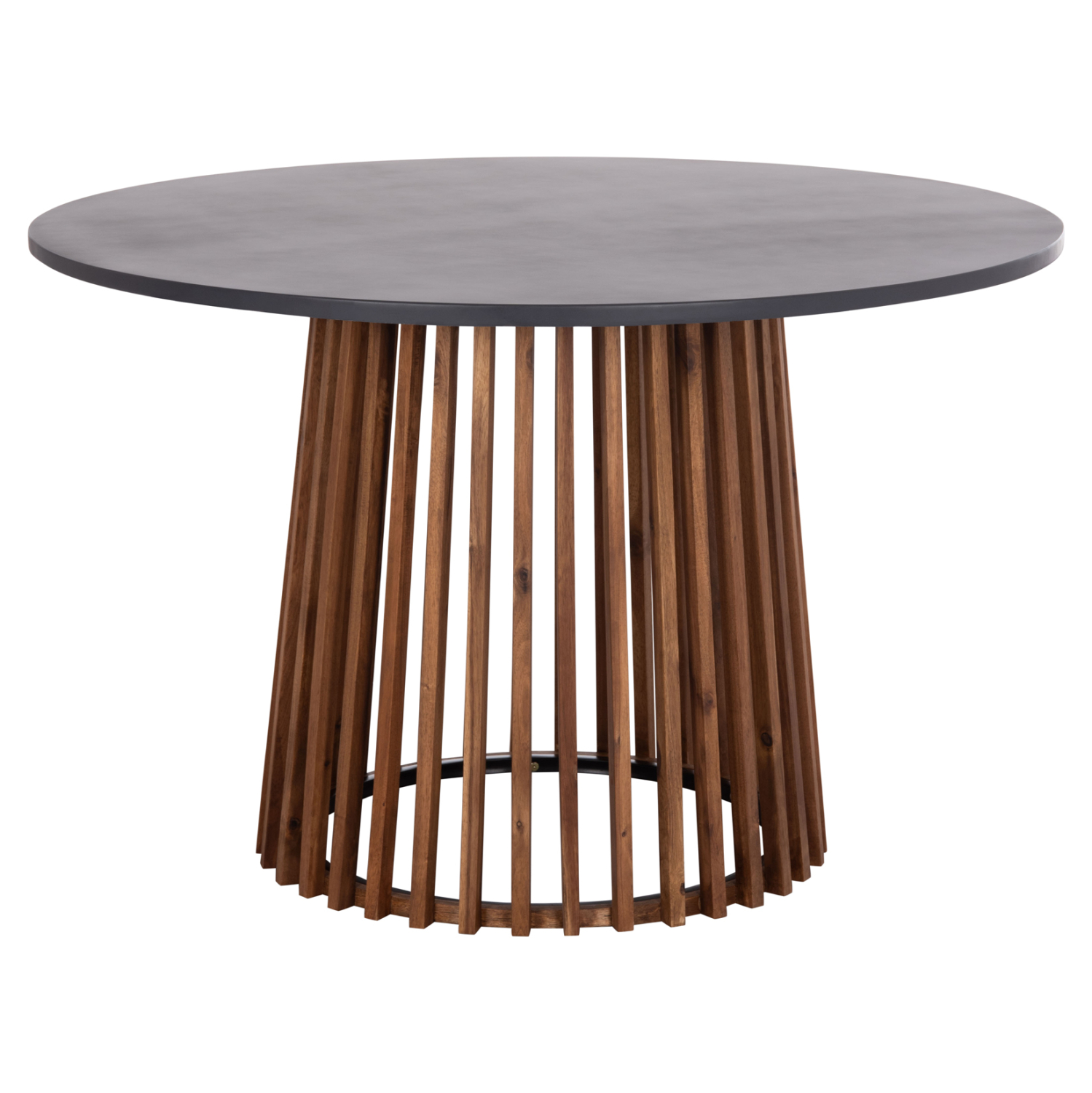 ΤΡΑΠΕΖΙ ΣΤΡΟΓΓΥΛΟ ΕΞ.ΧΩΡΟΥ CRISTOBAL HM6235 ΞΥΛΟ ΑΚΑΚΙΑΣ-CEMENT TOP Φ120x77Υεκ