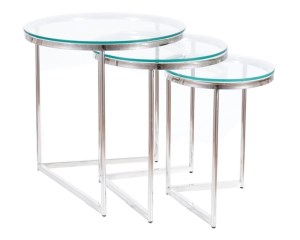 Σετ τρία τραπέζια σαλονιόυ γυάλινα TRINITY 56x55x55 DIOMMI 80-1826 DIOMMI-80-2460 Σετ τρία τραπέζια σαλονιόυ γυάλινα TRINITY 56x55x55 DIOMMI 80-1826 DIOMMI-80-2460