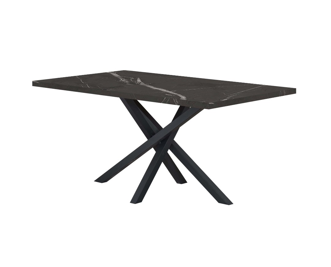 MATIS Τραπέζι δείπνου PABLO μαύρο μάρμαρο 140×80 MATISPABLO14071 MATIS Τραπέζι δείπνου PABLO μαύρο μάρμαρο 140×80 MATISPABLO14071