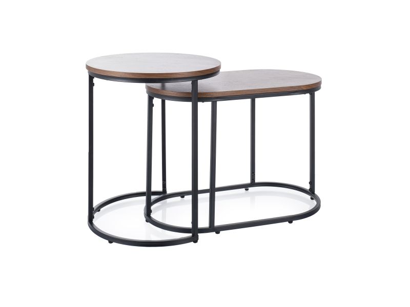 ŁAWA TWINGO ORZECH/CZARNY MAT (ZESTAW) DIOMMI-80-3836