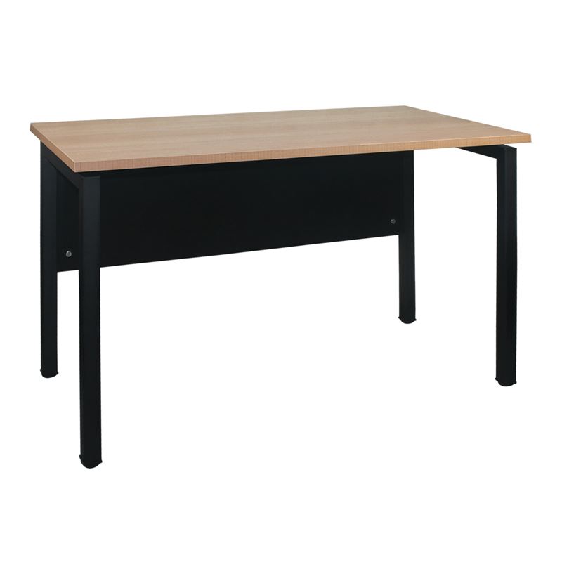 WOODWELL ΕΟ436,1UNIT Γραφείο Μέταλλο Βαφή Μαύρο, Melamine Απόχρωση Sonoma 120x60x75cm ΕΟ436,1