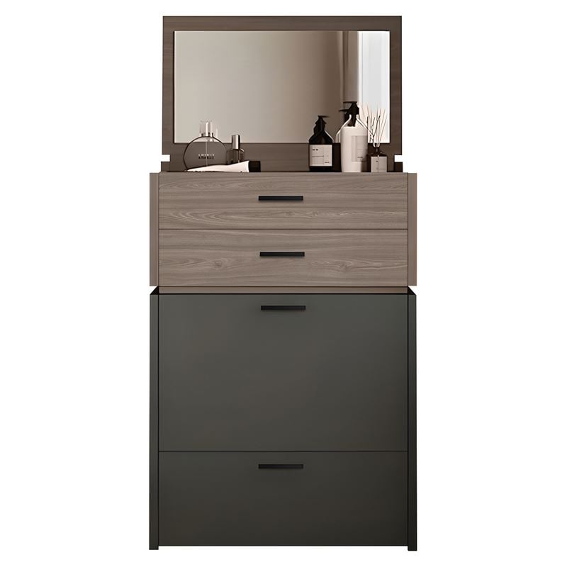 WOODWELL Ε7353,1VANITY Τουαλέτα με ενσωματωμένο Καθρέπτη & Σκαμπό Απόχρωση Sonoma Oak-Grey 60x45x90/130cm Ε7353,1 WOODWELL Ε7353,1VANITY Τουαλέτα με ενσωματωμένο Καθρέπτη & Σκαμπό Απόχρωση Sonoma Oak-Grey 60x45x90/130cm Ε7353,1