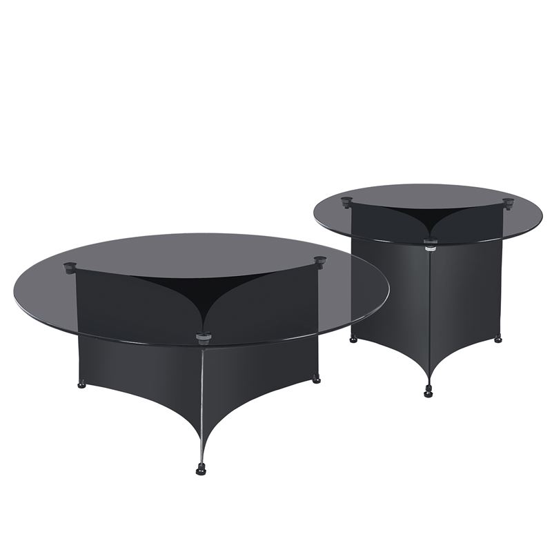 WOODWELL ΕΜ730VENET Set 2 Τραπεζάκια Σαλονιού – Καθιστικού, Μέταλλο Μαύρο, Γυαλί Clear Black Φ90x32cm + Φ60x40cm ΕΜ730 WOODWELL ΕΜ730VENET Set 2 Τραπεζάκια Σαλονιού – Καθιστικού, Μέταλλο Μαύρο, Γυαλί Clear Black Φ90x32cm + Φ60x40cm ΕΜ730