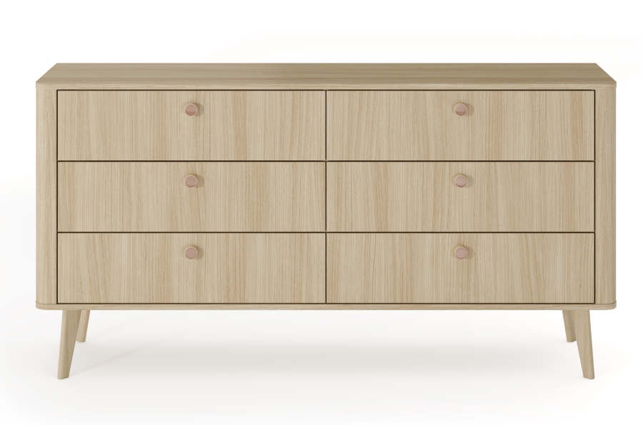 Συρταριέρα Viki Φυσικό Dab Barista 163x83x38cm