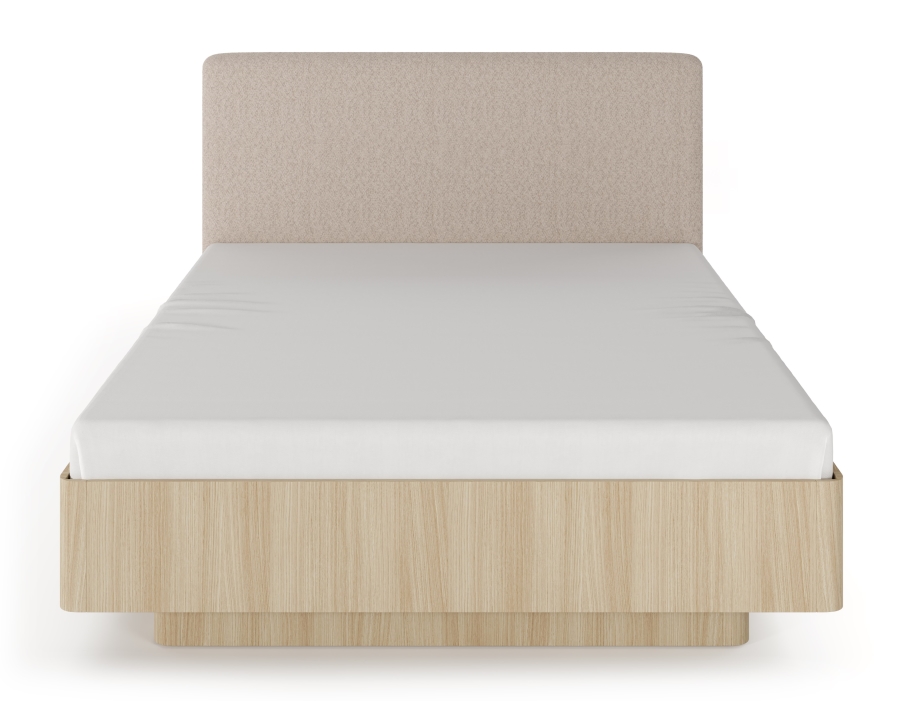 Κρεβάτι Viki Φυσικό Dab Barista με αποθηκευτικό χώρο για στρώμα 160x200cm