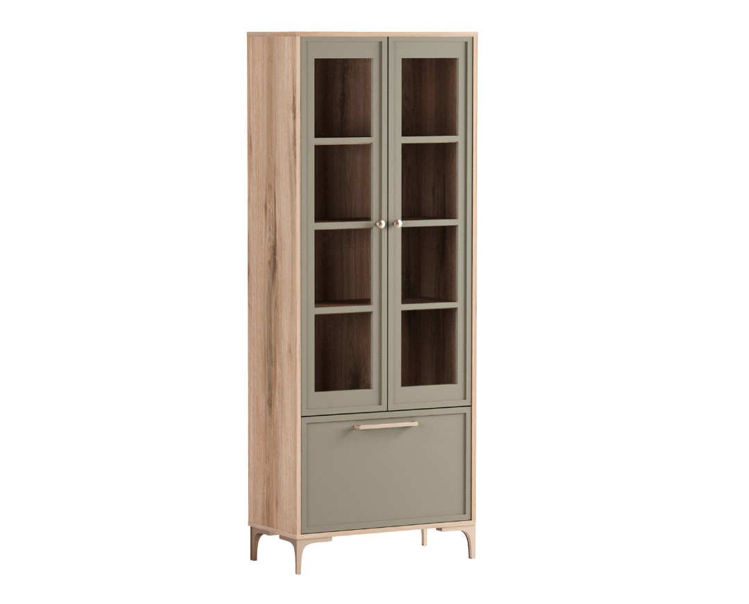 MATIS Βιτρίνα ψηλή ALBA κανέλα/ ελιά 68,5×35,5×180,5 MATIS890278 MATIS Βιτρίνα ψηλή ALBA κανέλα/ ελιά 68,5×35,5×180,5 MATIS890278