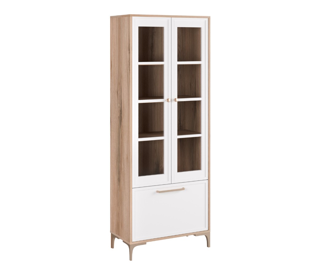 MATIS Βιτρίνα ψηλή ALBA κανέλα/ λευκό 68,5×35,5×180,5 MATIS890277 MATIS Βιτρίνα ψηλή ALBA κανέλα/ λευκό 68,5×35,5×180,5 MATIS890277