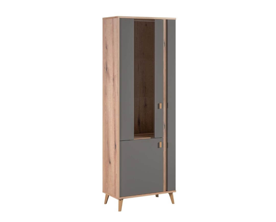 MATIS Βιτρίνα ψηλή PORTO artisan/ γκρι 66,2x35x187 MATIS180563 MATIS Βιτρίνα ψηλή PORTO artisan/ γκρι 66,2x35x187 MATIS180563