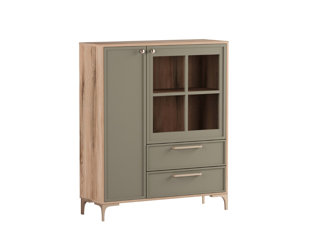 MATIS Βιτρίνα χαμηλή ALBA κανέλα/ ελιά 102,5×35,5×125 MATIS890378 MATIS Βιτρίνα χαμηλή ALBA κανέλα/ ελιά 102,5×35,5×125 MATIS890378