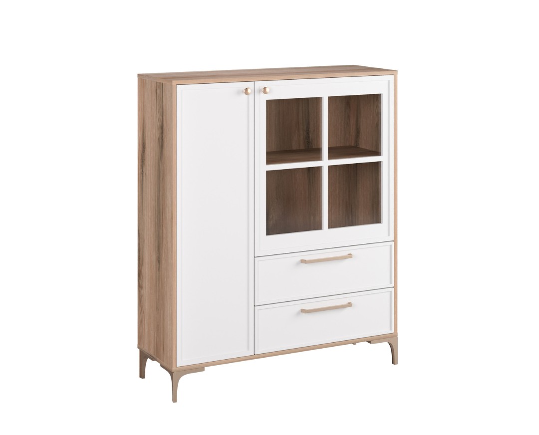 MATIS Βιτρίνα χαμηλή ALBA κανέλα/ λευκό 102,5×35,5×125 MATIS890377 MATIS Βιτρίνα χαμηλή ALBA κανέλα/ λευκό 102,5×35,5×125 MATIS890377
