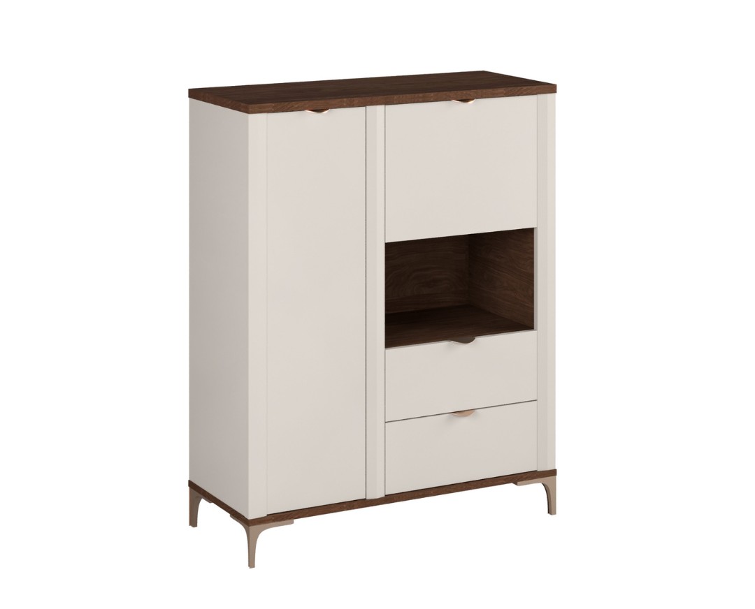 MATIS Βιτρίνα χαμηλή MANILA καρυδί/ κασμίρ 98x40x125 MATIS900481 MATIS Βιτρίνα χαμηλή MANILA καρυδί/ κασμίρ 98x40x125 MATIS900481