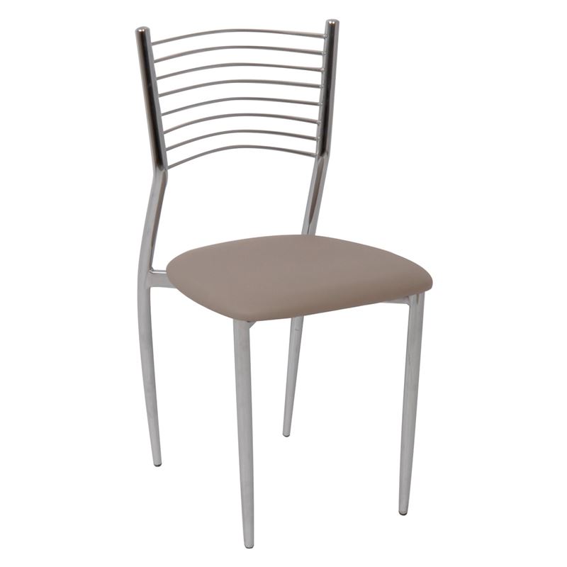 WOODWELL ΕΜ935,4VIVIAN Καρέκλα Μέταλλο Χρώμιο, PVC Cappuccino 40x44x83cm ΕΜ935,4 WOODWELL ΕΜ935,4VIVIAN Καρέκλα Μέταλλο Χρώμιο, PVC Cappuccino 40x44x83cm ΕΜ935,4