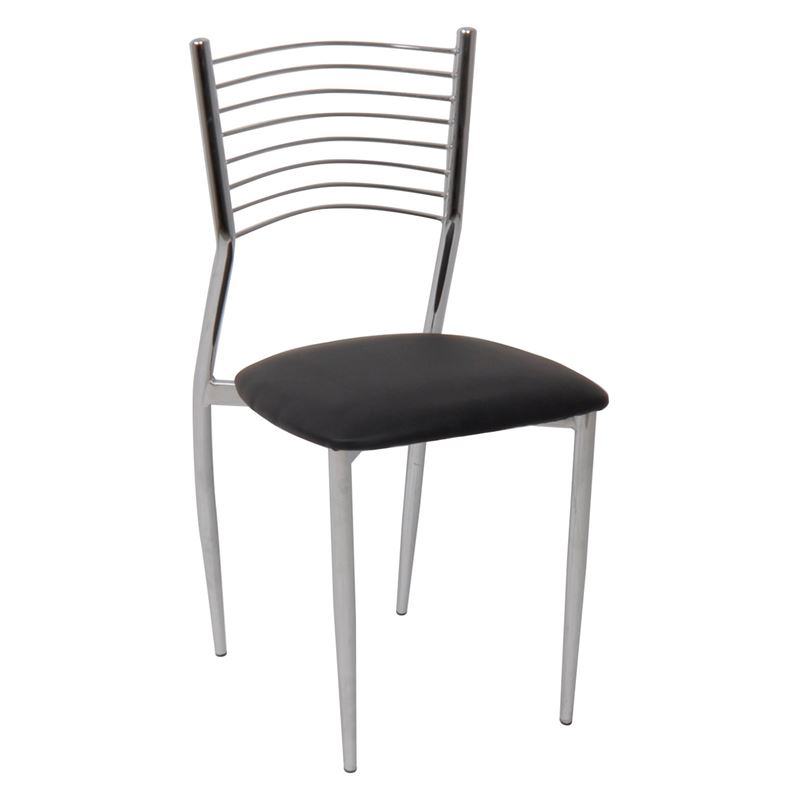 WOODWELL ΕΜ935,2VIVIAN Καρέκλα Μέταλλο Χρώμιο, ΡVC Μαύρο 40x44x83cm ΕΜ935,2 WOODWELL ΕΜ935,2VIVIAN Καρέκλα Μέταλλο Χρώμιο, ΡVC Μαύρο 40x44x83cm ΕΜ935,2