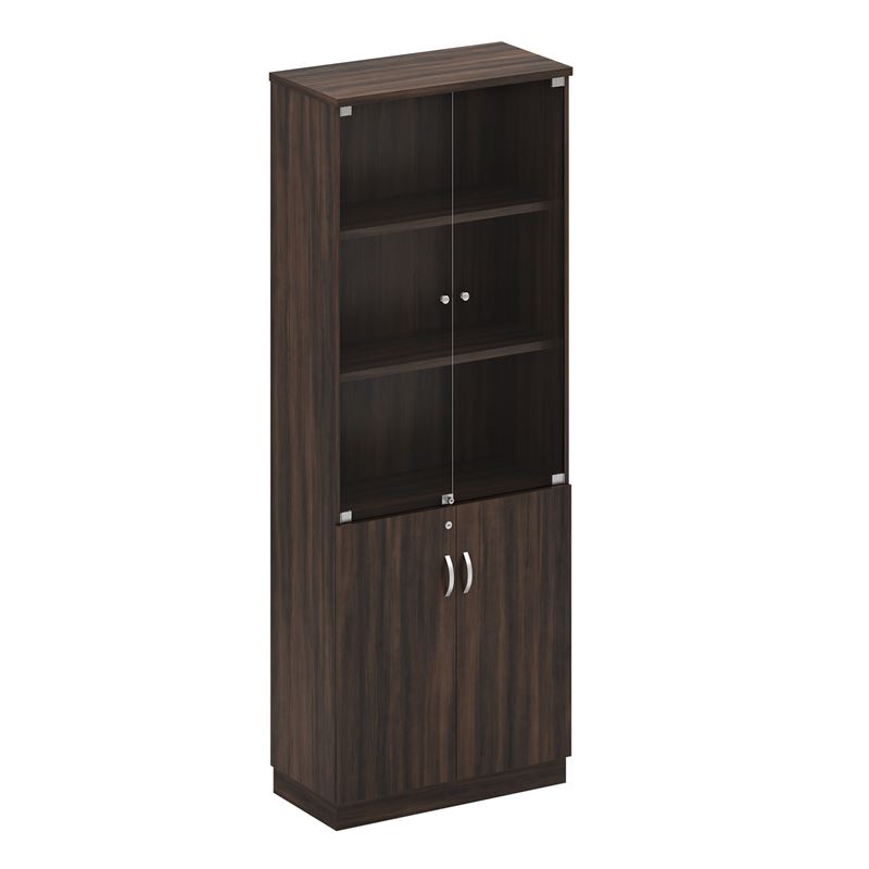 WOODWELL ΕΟ705,1ΒΙΒΛΙΟΘΗΚΗ Γραφείου με Πόρτες Γυάλινες, Ντουλάπι Δίφυλλο Απόχρωση Σκούρο Καρυδί 80x40x211cm ΕΟ705,1 WOODWELL ΕΟ705,1ΒΙΒΛΙΟΘΗΚΗ Γραφείου με Πόρτες Γυάλινες, Ντουλάπι Δίφυλλο Απόχρωση Σκούρο Καρυδί 80x40x211cm ΕΟ705,1