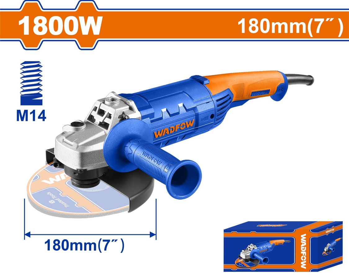 WADFOW ΓΩΝΙΑΚΟΣ ΤΡΟΧΟΣ 1.800W / 180mm (WAG851801) WADFOW ΓΩΝΙΑΚΟΣ ΤΡΟΧΟΣ 1.800W / 180mm (WAG851801)