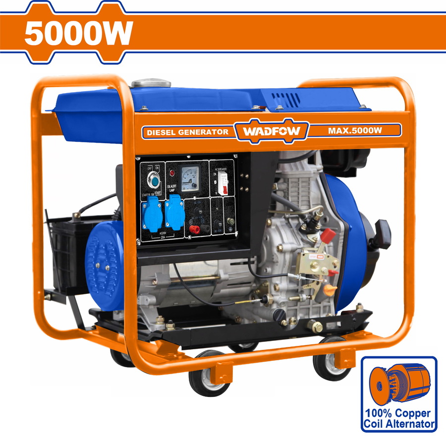 WADFOW ΗΛΕΚΤΡΟΓΕΝΝΗΤΡΙΑ DIESEL 5.000W / 230V (WDG1A50) WADFOW ΗΛΕΚΤΡΟΓΕΝΝΗΤΡΙΑ DIESEL 5.000W / 230V (WDG1A50)