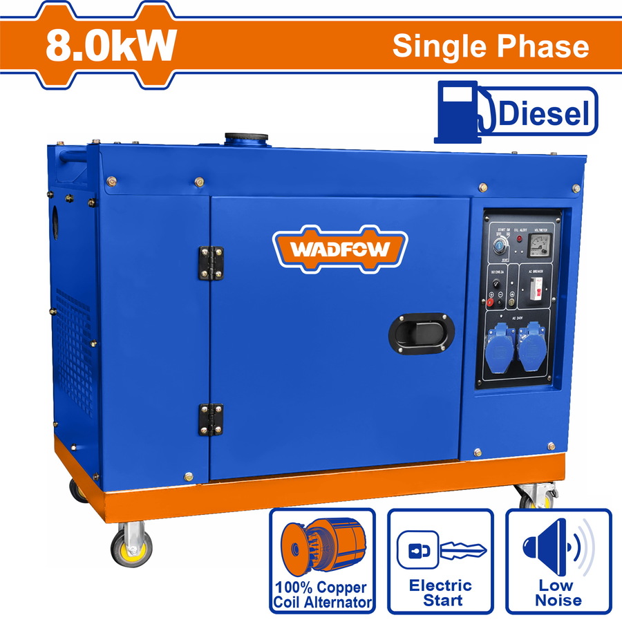 WADFOW ΗΛΕΚΤΡΟΓΕΝΝΗΤΡΙΑ DIESEL ΜΟΝΟΦΑΣΙΚΗ ΚΛΕΙΣΤΟΥ ΤΥΠΟΥ 8.000W (WDG2A100) WADFOW ΗΛΕΚΤΡΟΓΕΝΝΗΤΡΙΑ DIESEL ΜΟΝΟΦΑΣΙΚΗ ΚΛΕΙΣΤΟΥ ΤΥΠΟΥ 8.000W (WDG2A100)