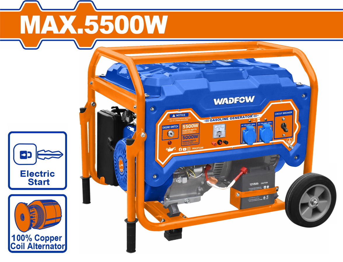 WADFOW ΗΛΕΚΤΡΟΓΕΝΝΗΤΡΙΑ ΒΕΝΖΙΝΗΣ 5.500W (WGEAA08) WADFOW ΗΛΕΚΤΡΟΓΕΝΝΗΤΡΙΑ ΒΕΝΖΙΝΗΣ 5.500W (WGEAA08)