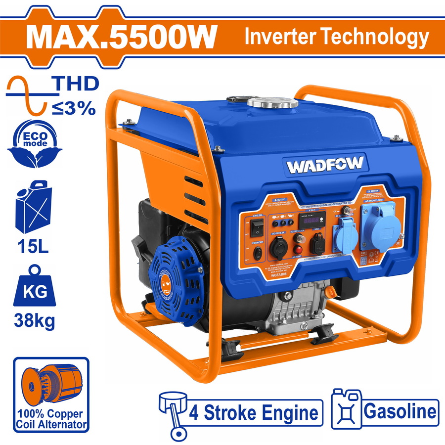 WADFOW ΗΛΕΚΤΡΟΓΕΝΝΗΤΡΙΑ ΒΕΝΖ. INVERTER 5.500W (WGEAB08) WADFOW ΗΛΕΚΤΡΟΓΕΝΝΗΤΡΙΑ ΒΕΝΖ. INVERTER 5.500W (WGEAB08)