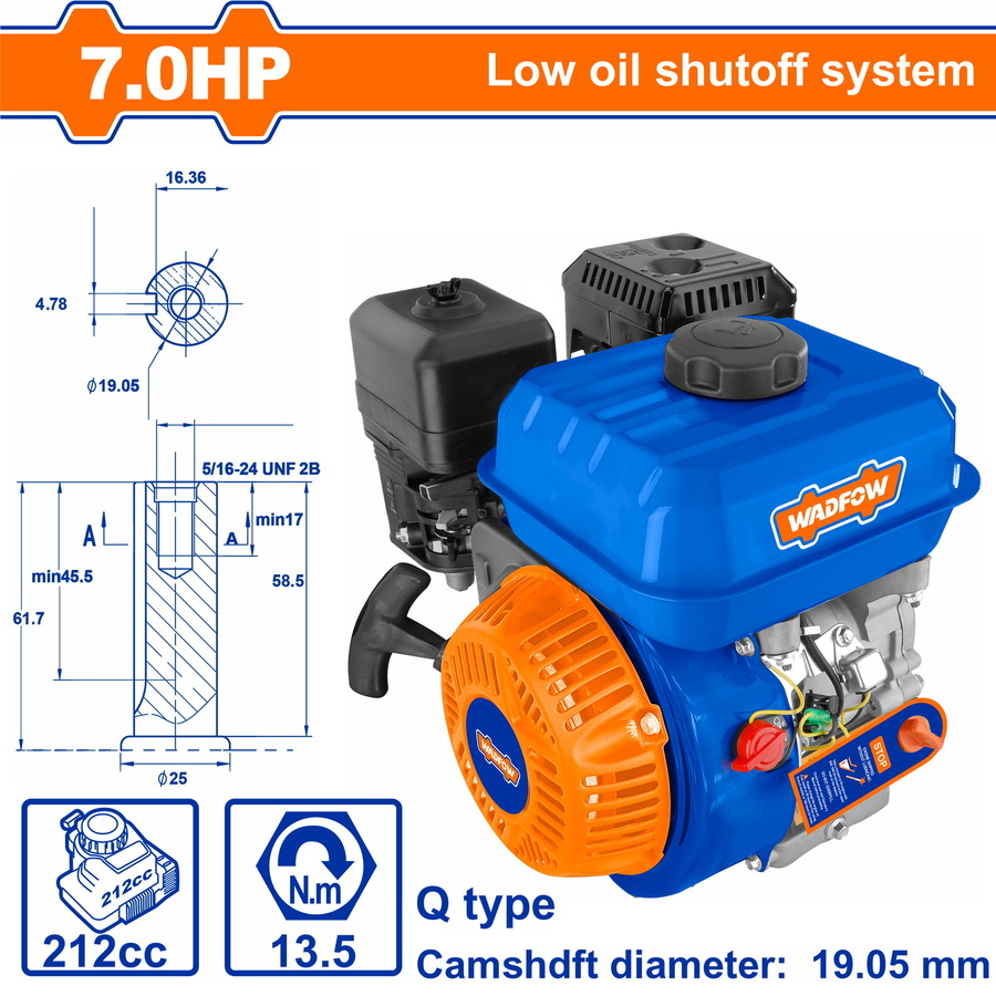 WADFOW ΚΙΝΗΤΗΡΑΣ ΒΕΝΖ. 212cc / 7ΗΡ ΣΦΗΝΑ (WGNAA170Q) WADFOW ΚΙΝΗΤΗΡΑΣ ΒΕΝΖ. 212cc / 7ΗΡ ΣΦΗΝΑ (WGNAA170Q)