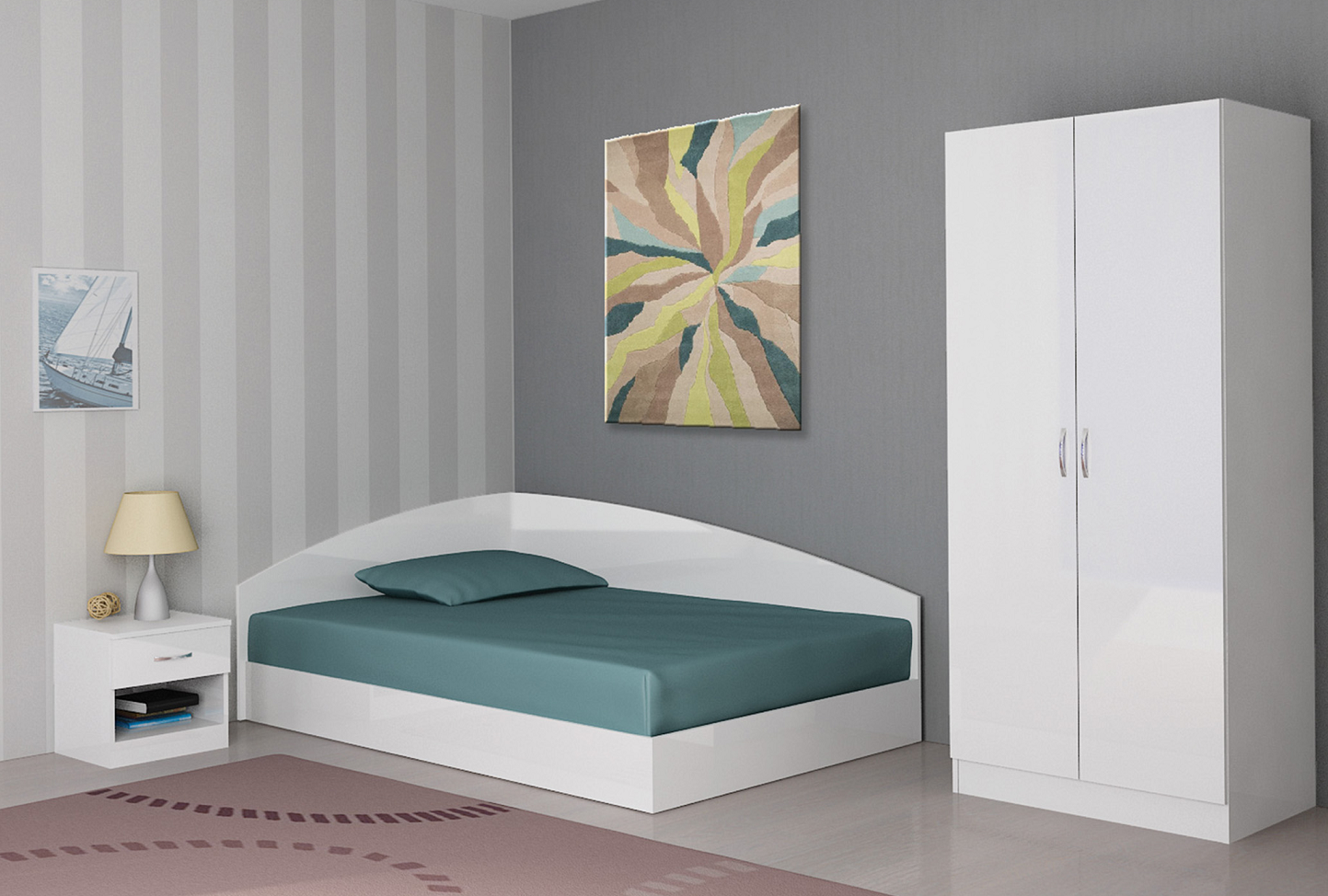 Σετ κρεβατοκάμαρας Apolo1 120×190 DIOMMI 33-068 DIOMMI-33-068
