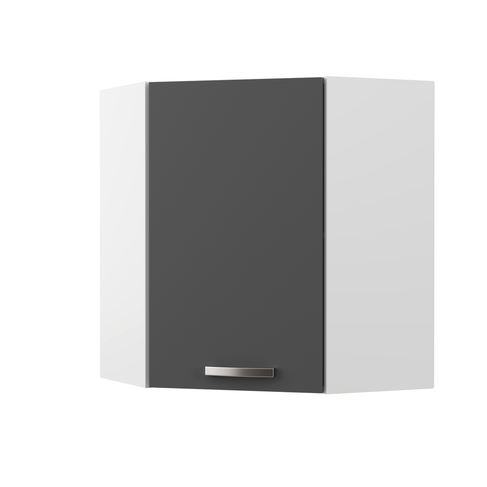 CHARLOTΤE Πάνω Ντουλάπι Γωνίας 60x60x71.8εκ με μεταλλικά χερούλια Γραφίτης SO-CVU60GR CHARLOTΤE Πάνω Ντουλάπι Γωνίας 60x60x71.8εκ με μεταλλικά χερούλια Γραφίτης SO-CVU60GR