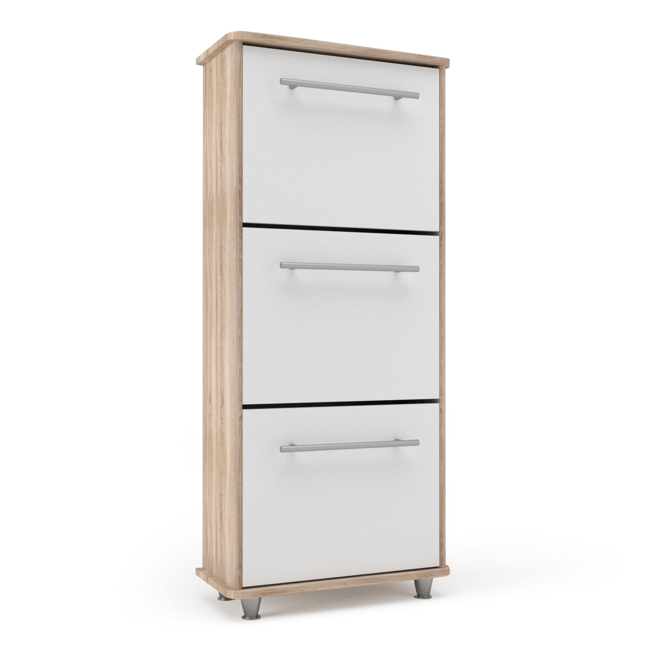 Παπουτσοθήκη Niag 5803D 58x26.5x132εκ Σονόμα-Λευκή SO-NI5803DWH