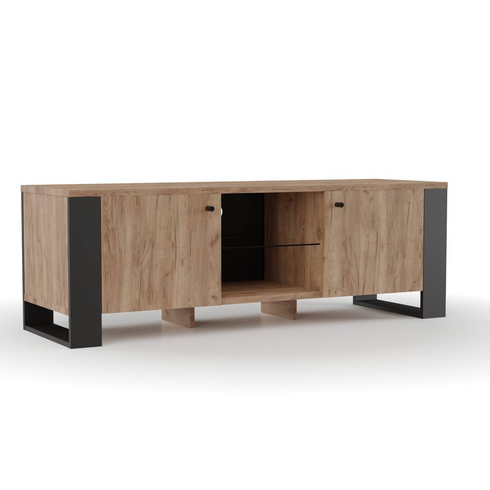 Έπιπλο Τηλεόρασης OLD WOOD Χρυσός Δρύς με Μαύρο 140x44x47.5εκ SO-OLDTV2D Έπιπλο Τηλεόρασης OLD WOOD Χρυσός Δρύς με Μαύρο 140x44x47.5εκ SO-OLDTV2D