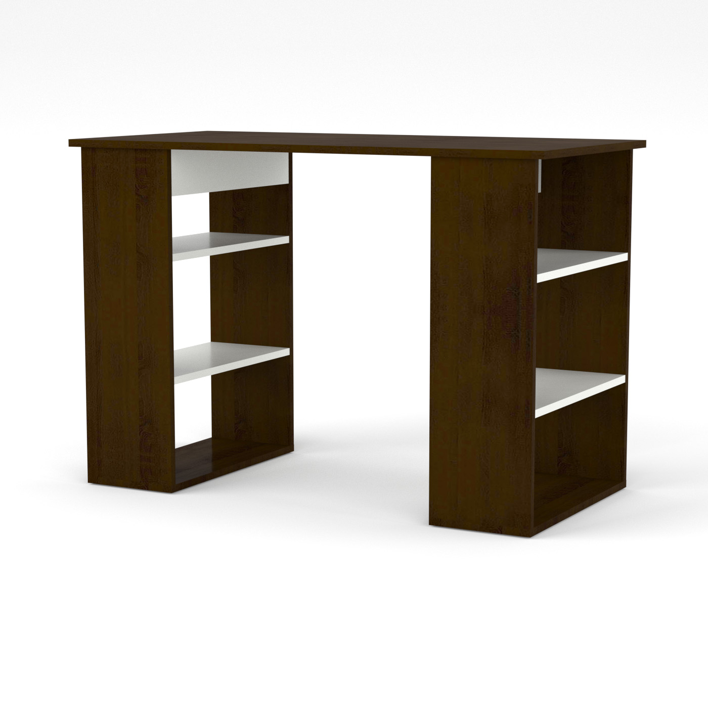 Γραφείο 110 Βέγγε-Λευκό με Ράφια 110x55x75εκ TO-110TABLE Γραφείο 110 Βέγγε-Λευκό με Ράφια 110x55x75εκ TO-110TABLE