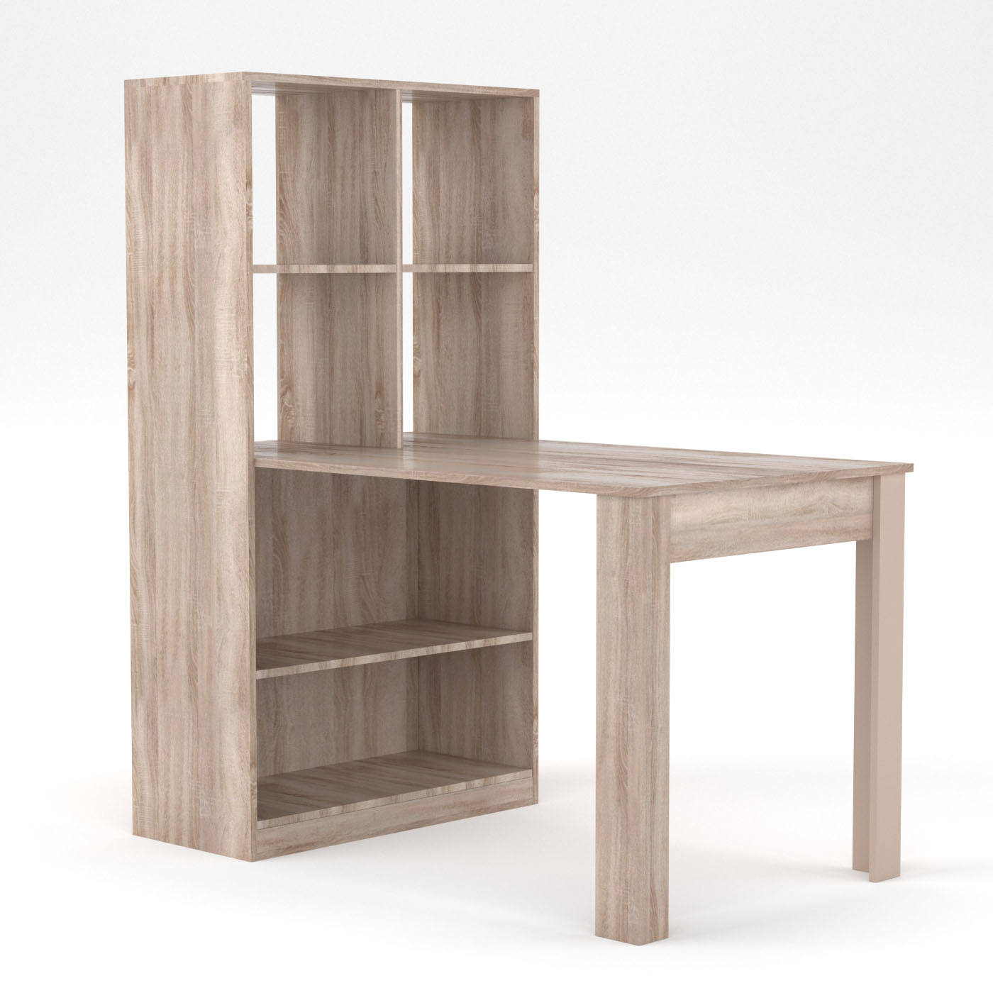 Γραφείο-Τραπέζι Πολυχρηστικό  Sonoma Με Ράφια 80x133x150εκ TO-120