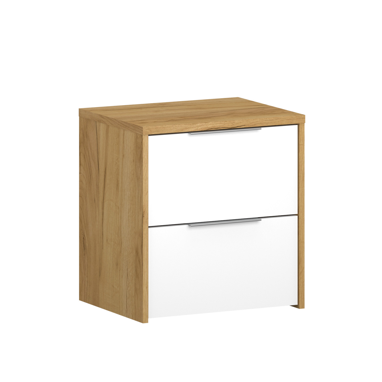 Κομοδίνο Avanti Χρυσός Δρυς-Λευκό 49.8×39.7×53.7cm TO-AVANTIBEDSIDE
