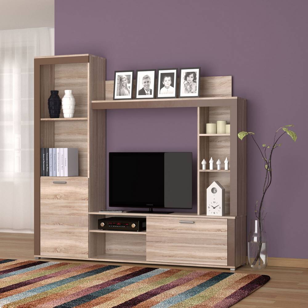 Σύνθεση Tηλεόρασης Badan 188x35x181εκ Σονόμα-Μόκκα TO-BADAN