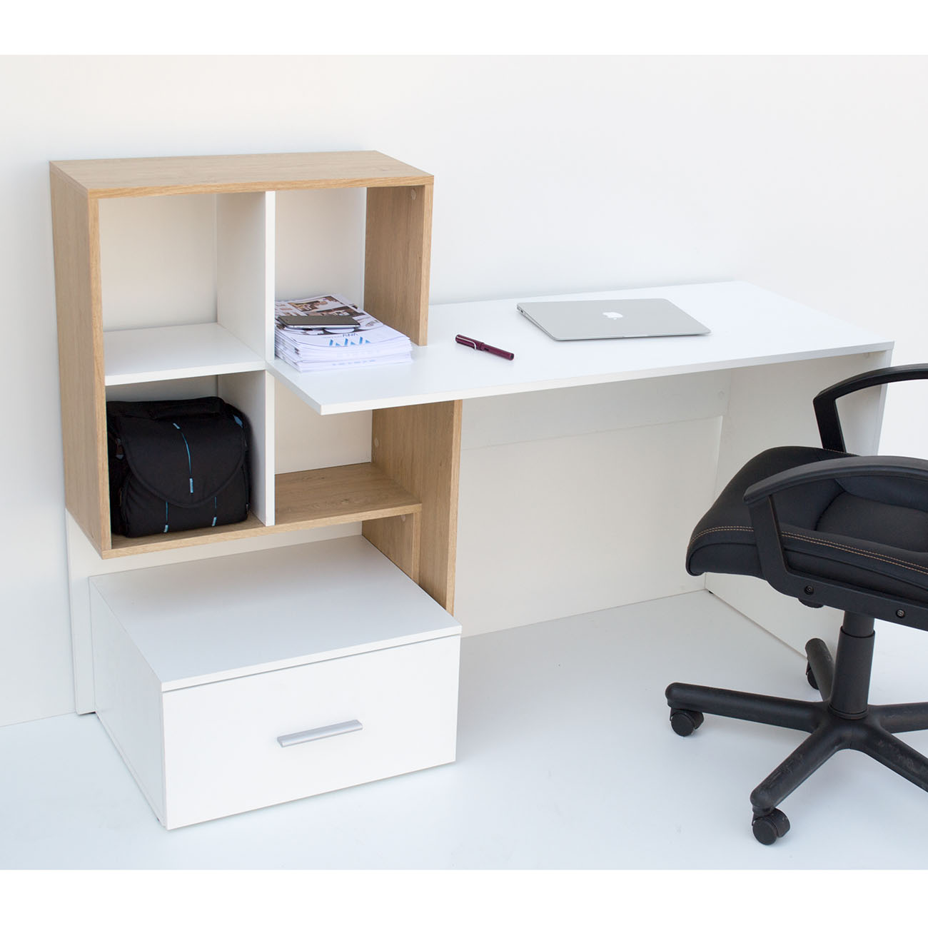 Γραφείο HO1S Λευκό με Φυσικό 149x50x105εκ TO-DESKHO1S Γραφείο HO1S Λευκό με Φυσικό 149x50x105εκ TO-DESKHO1S