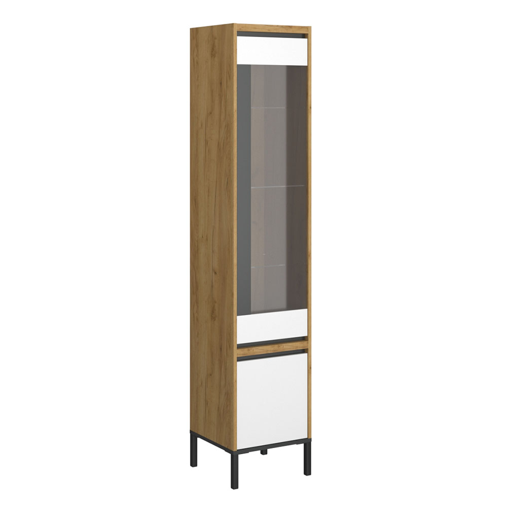 Βιτρίνα Palmor Χρυσό Δρυς-Λευκό 40x40x200cm TO-PALMOR1D1W Βιτρίνα Palmor Χρυσό Δρυς-Λευκό 40x40x200cm TO-PALMOR1D1W