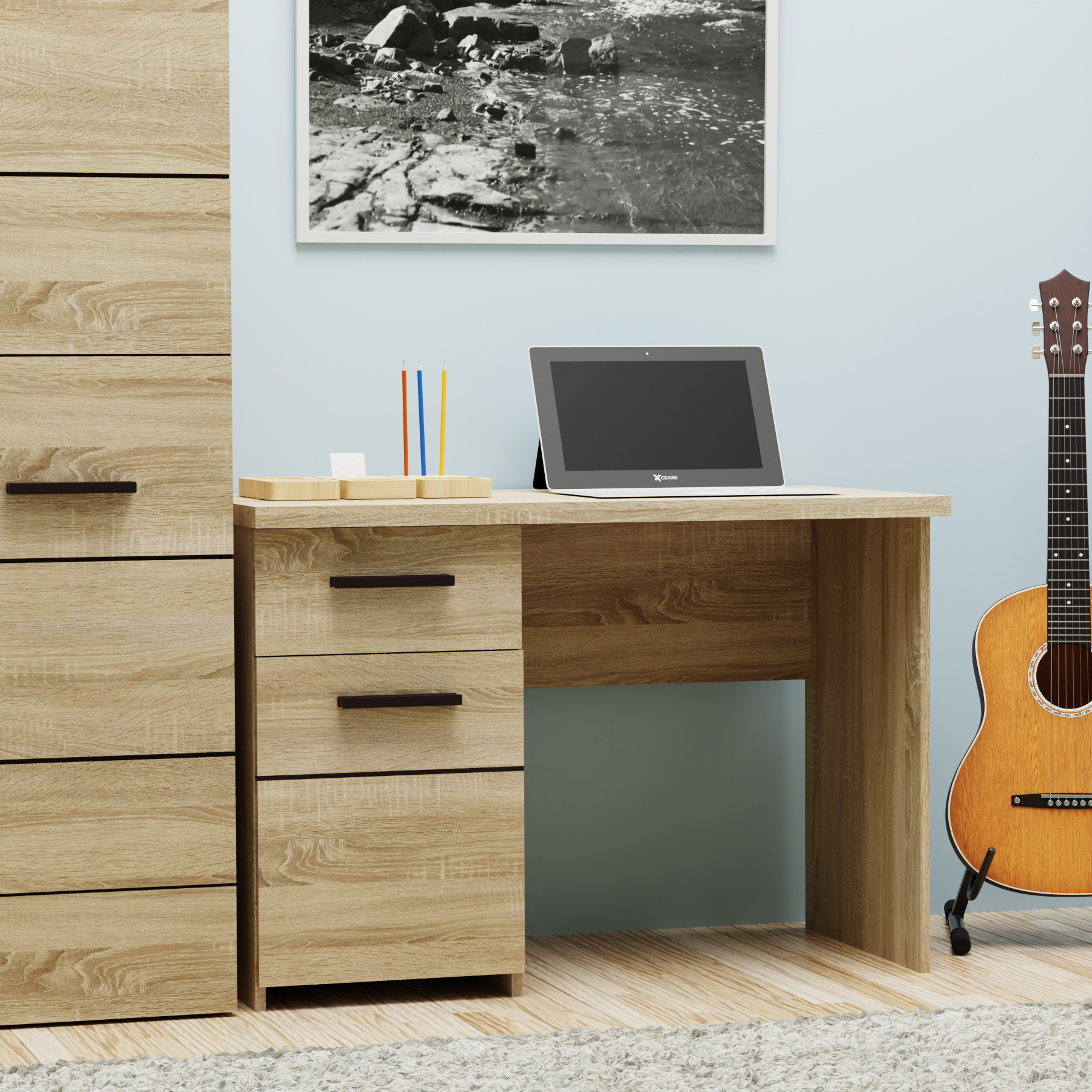 Γραφείο Solo 110 Sonoma με Wenge και MDF Καμπυλωτό τελείωμα στις πόρτες 110x60x76εκ TO-SOLO1D1S Γραφείο Solo 110 Sonoma με Wenge και MDF Καμπυλωτό τελείωμα στις πόρτες 110x60x76εκ TO-SOLO1D1S