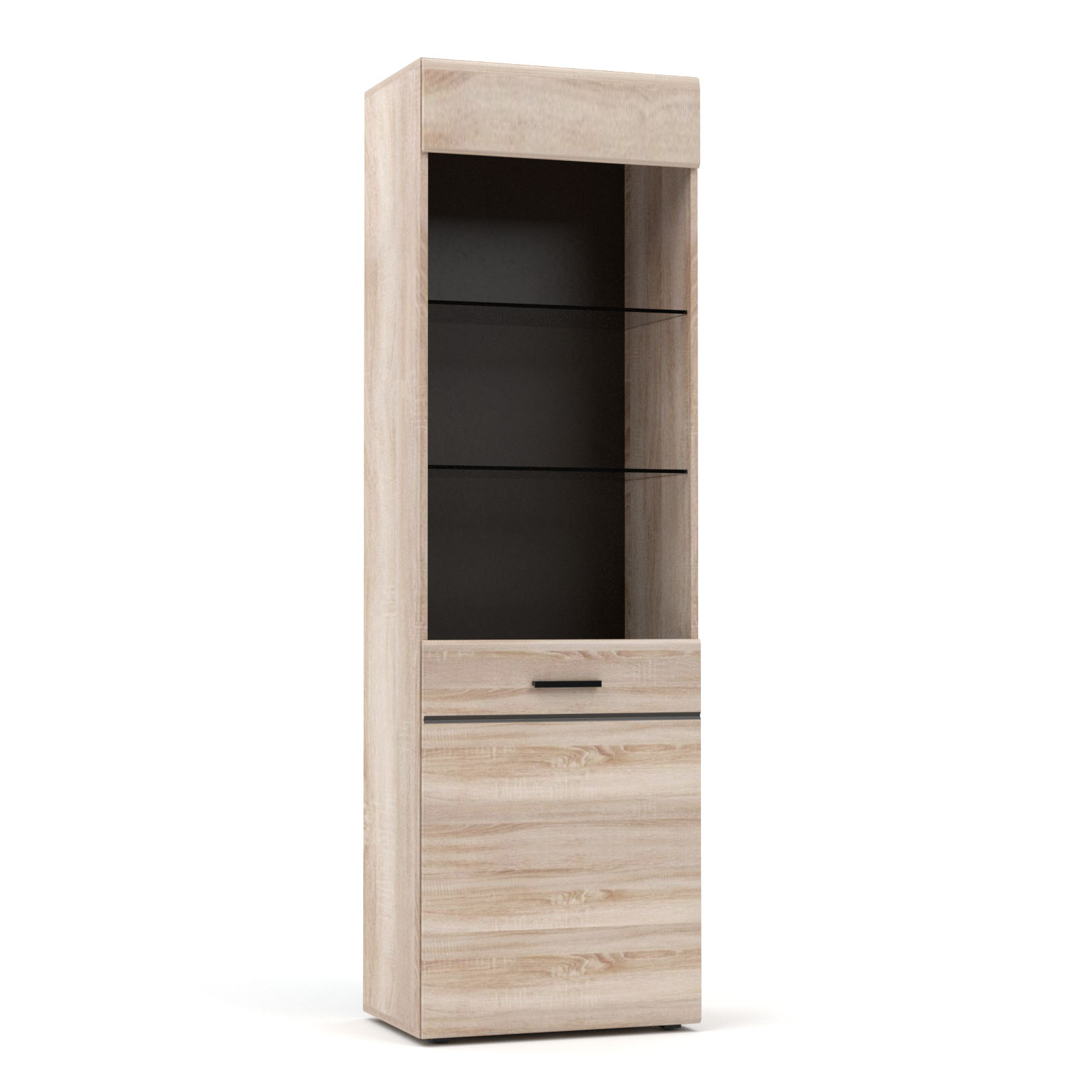 Βιτρίνα Μονόφυλλη Solo 60x41x197cm Sonoma με λεπτομέρειες Wenge TO-SOLO1WHIGH Βιτρίνα Μονόφυλλη Solo 60x41x197cm Sonoma με λεπτομέρειες Wenge TO-SOLO1WHIGH