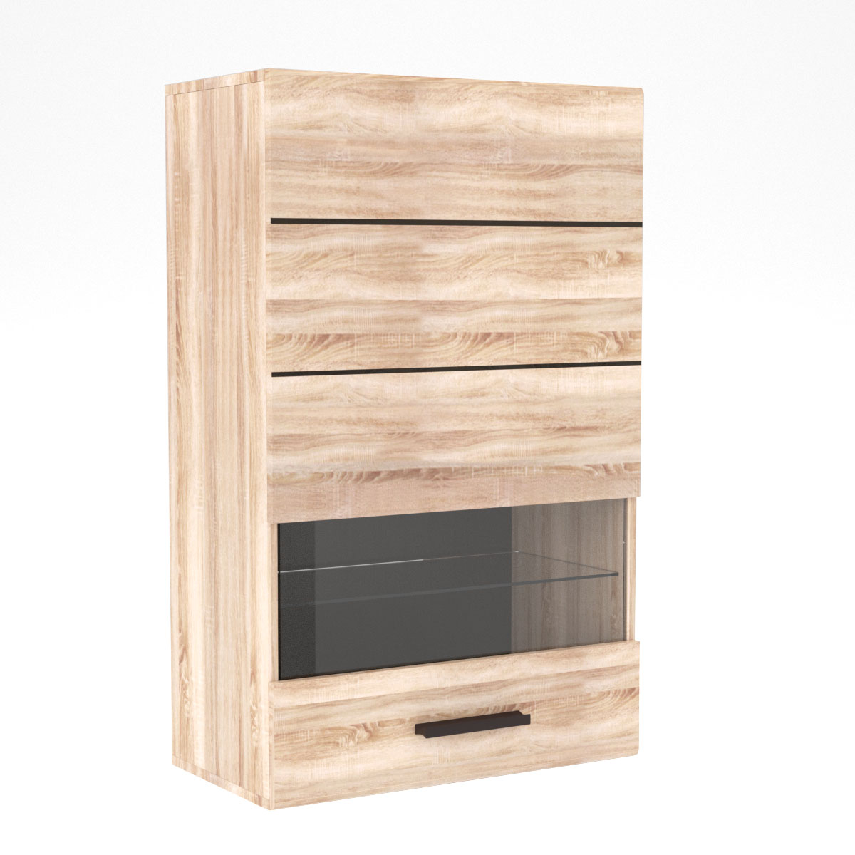 Βιτρίνα Solo Μονόφυλλη 65x35x109 Sonoma με λεπτομέρειες Wenge και MDF Καμπυλωτό τελείωμα TO-SOLO21W Βιτρίνα Solo Μονόφυλλη 65x35x109 Sonoma με λεπτομέρειες Wenge και MDF Καμπυλωτό τελείωμα TO-SOLO21W