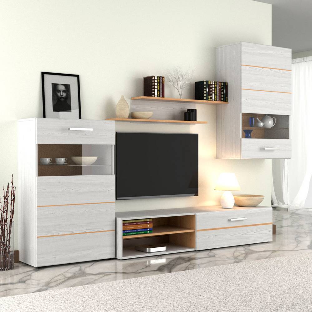 Σύνθεση Τηλεόρασης SOLO PINE 293x41x184cm Νορβηγικό Λευκό με φυσικό δρυ TO-SOLO2PINE Σύνθεση Τηλεόρασης SOLO PINE 293x41x184cm Νορβηγικό Λευκό με φυσικό δρυ TO-SOLO2PINE
