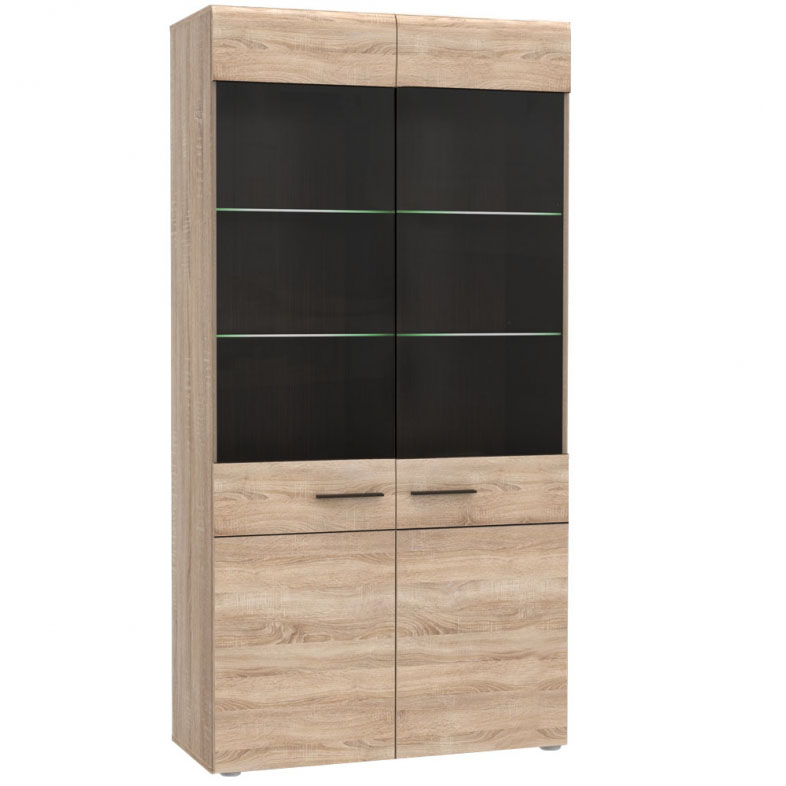 Βιτρίνα Δίφυλλη Solo 100x41x197cm Sonoma με Wenge και MDF Καμπυλωτό τελείωμα στις πόρτες TO-SOLO2W Βιτρίνα Δίφυλλη Solo 100x41x197cm Sonoma με Wenge και MDF Καμπυλωτό τελείωμα στις πόρτες TO-SOLO2W