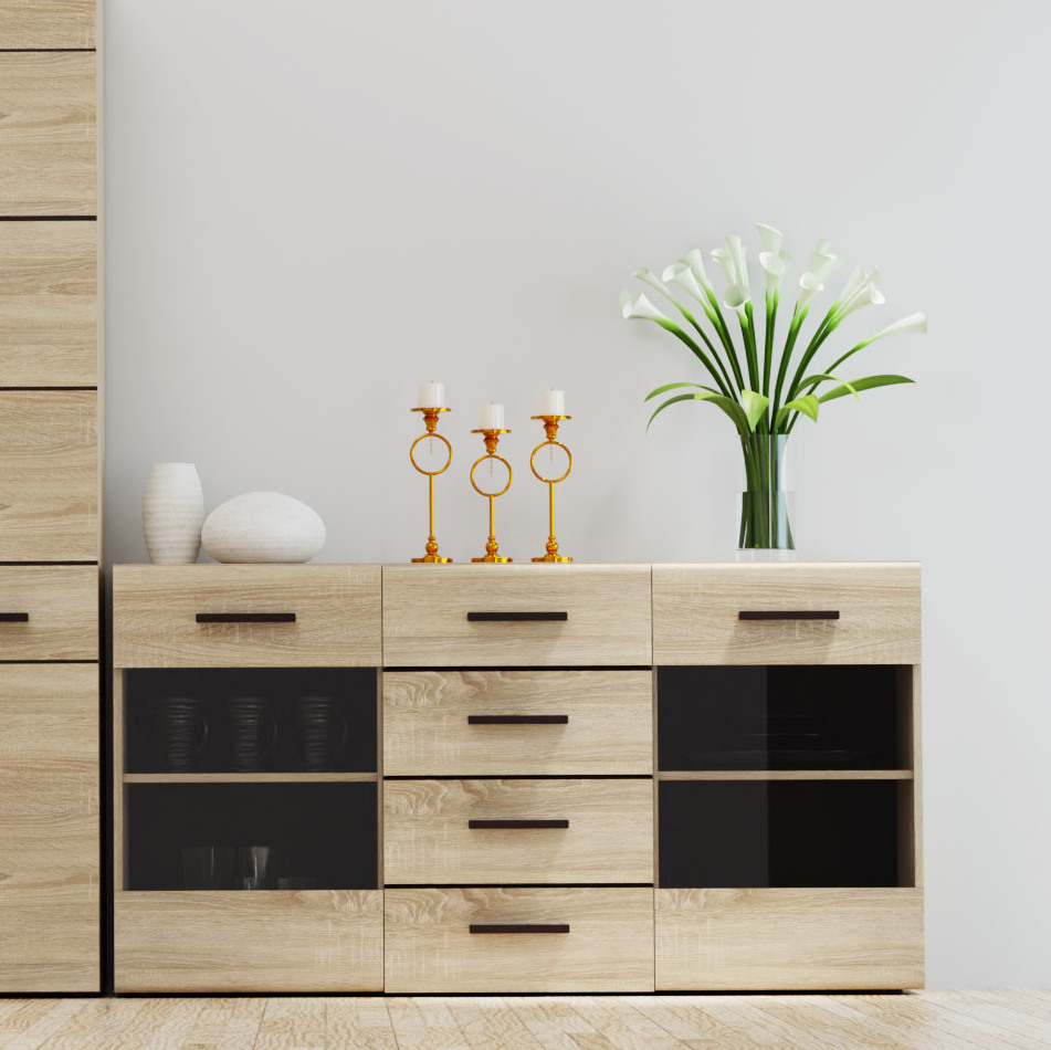 Μπουφές Solo 150x41x82cm Sonoma με Wenge και MDF Καμπυλωτό τελείωμα στις πόρτες TO-SOLO2W4S Μπουφές Solo 150x41x82cm Sonoma με Wenge και MDF Καμπυλωτό τελείωμα στις πόρτες TO-SOLO2W4S