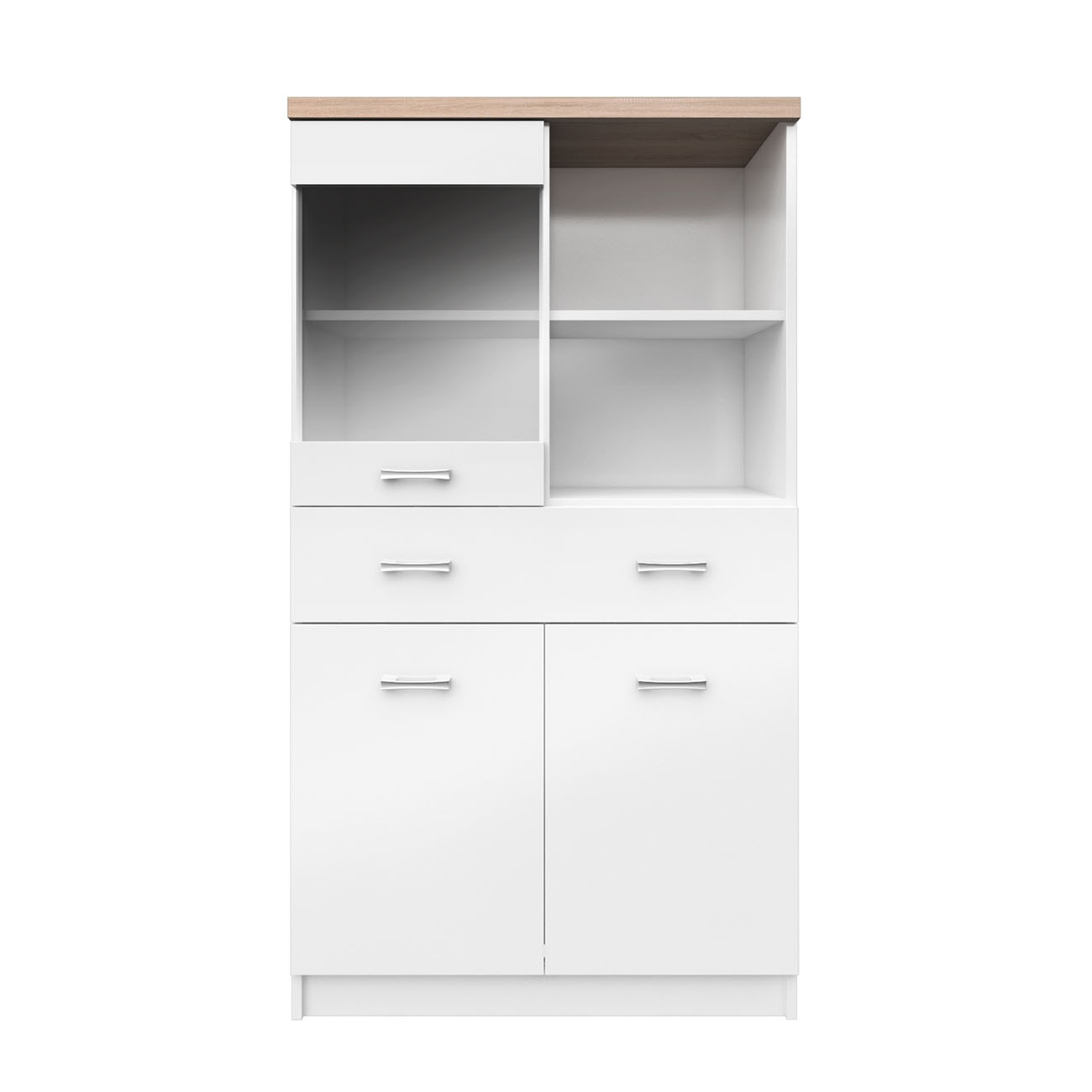 Βιτρίνα Δίφυλλη Top Mix 80x33x145cm Λευκή-Σονόμα TO-TOP2D1W1S80W Βιτρίνα Δίφυλλη Top Mix 80x33x145cm Λευκή-Σονόμα TO-TOP2D1W1S80W