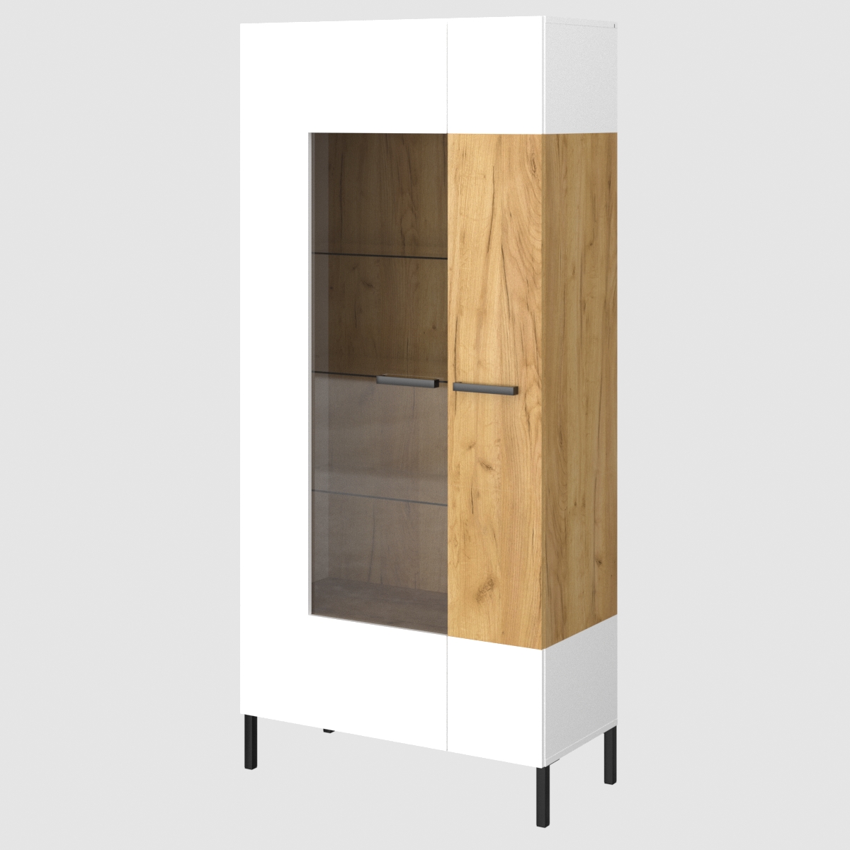 Βιτρίνα Santes Χρυσό Δρυς-Λευκό 90x42x197.5cm TO-SANT1W1DHIGHWH Βιτρίνα Santes Χρυσό Δρυς-Λευκό 90x42x197.5cm TO-SANT1W1DHIGHWH