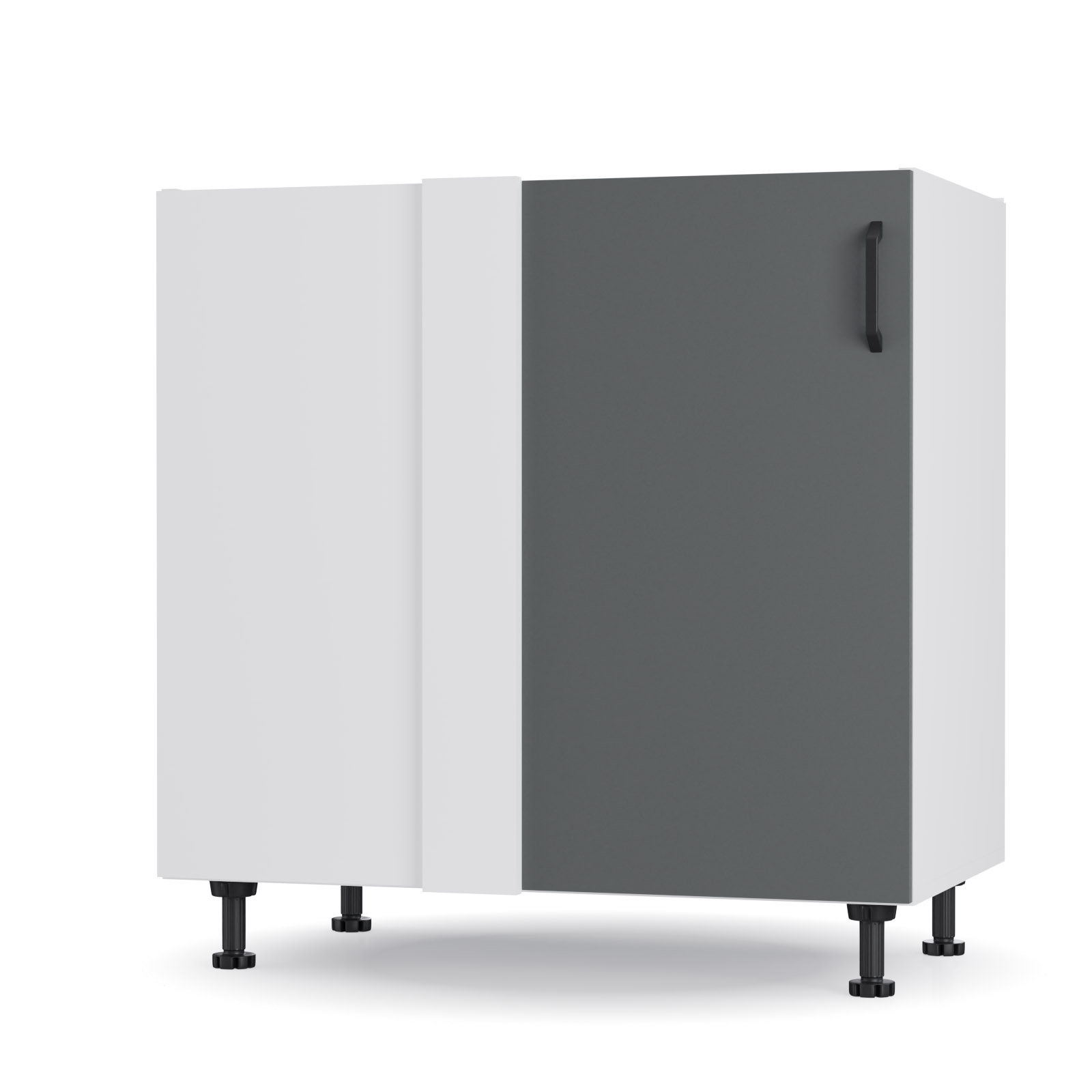 Modest Κάτω Γωνιακό Ντουλάπι Ανθρακί 80x48x82εκ BC80822M03