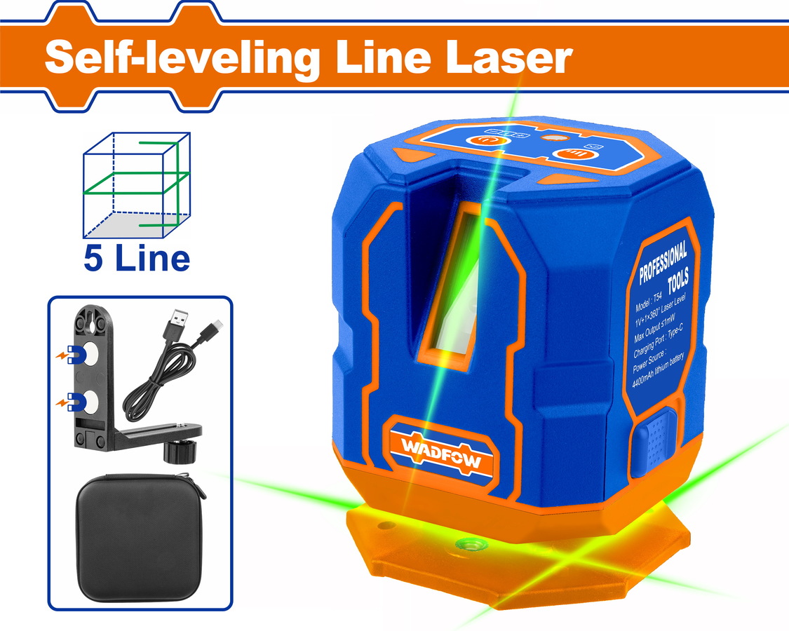 WADFOW ΑΛΦΑΔΙ LASER ΑΥΤΟ-ΟΡΙΖΟΝΤΙΟΥΜΕΝΟ 0-30m 5 LINE ΜΕ ΠΡΑΣΙΝΕΣ ΑΚΤΙΝΕΣ (WLE1M05) WADFOW ΑΛΦΑΔΙ LASER ΑΥΤΟ-ΟΡΙΖΟΝΤΙΟΥΜΕΝΟ 0-30m 5 LINE ΜΕ ΠΡΑΣΙΝΕΣ ΑΚΤΙΝΕΣ (WLE1M05)