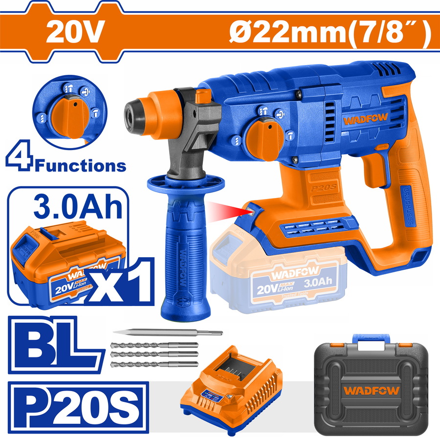 WADFOW ΠΝΕΥΜΑΤΙΚΟ ΠΙΣΤΟΛΕΤΟ ΜΠΑΤ. Li-ion 20V / 3Ah / 1 ΜΠΑΤ (WLM1522) WADFOW ΠΝΕΥΜΑΤΙΚΟ ΠΙΣΤΟΛΕΤΟ ΜΠΑΤ. Li-ion 20V / 3Ah / 1 ΜΠΑΤ (WLM1522)
