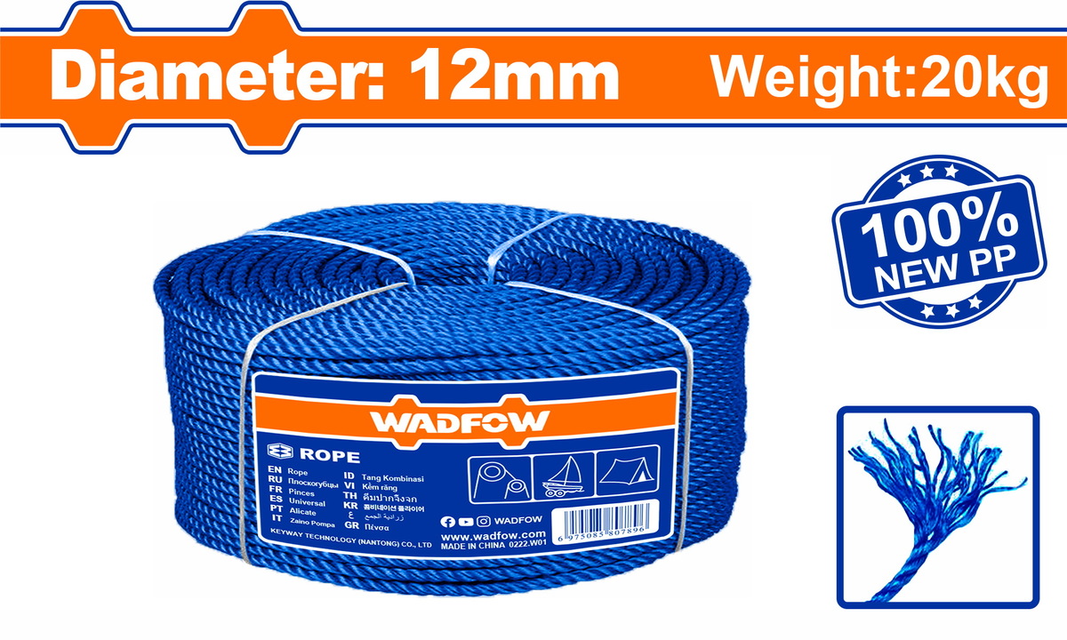 WADFOW ΣΧΟΙΝΙ ΡΡ 12mm / 320m / 20Kg (WRZ2312) WADFOW ΣΧΟΙΝΙ ΡΡ 12mm / 320m / 20Kg (WRZ2312)