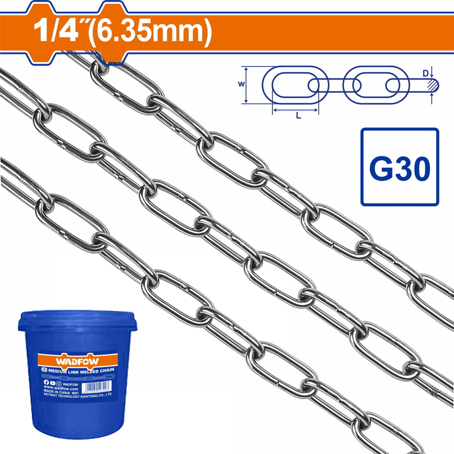 WADFOW ΑΛΥΣΙΔΑ ΓΑΛΒ. 6.3mm / 25Kg / 37m (WTLT1B06) WADFOW ΑΛΥΣΙΔΑ ΓΑΛΒ. 6.3mm / 25Kg / 37m (WTLT1B06)