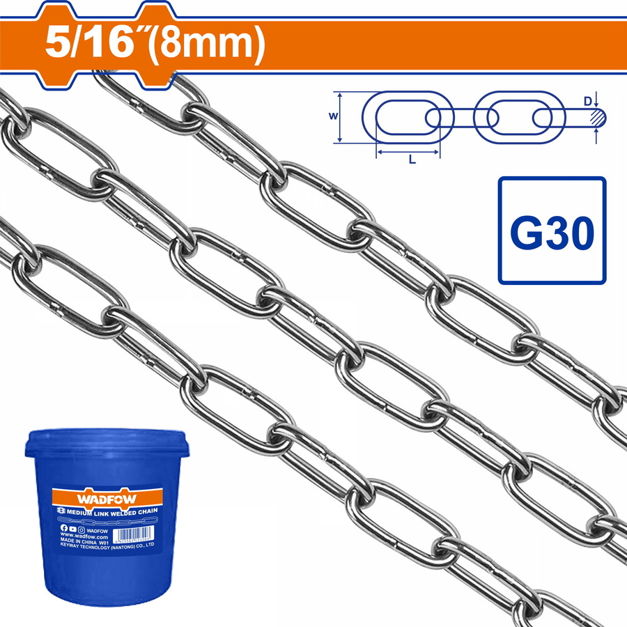 WADFOW ΑΛΥΣΙΔΑ ΓΑΛΒ. 8mm / 25Kg / 21m (WTLT1B08) WADFOW ΑΛΥΣΙΔΑ ΓΑΛΒ. 8mm / 25Kg / 21m (WTLT1B08)
